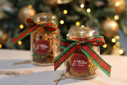 FRASCO CON 18 GALLETAS NAVIDEÑAS DE 700 ML
