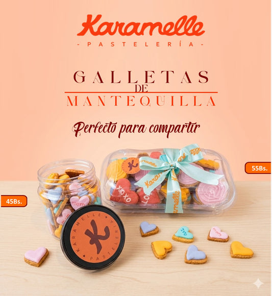 FRASCO DE GALLETAS DE MANTEQUILLA CON DISEÑO