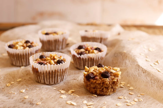 MUFFIN DE AVENA CON MANZANA Y ARANDANOS SIN AZÚCAR